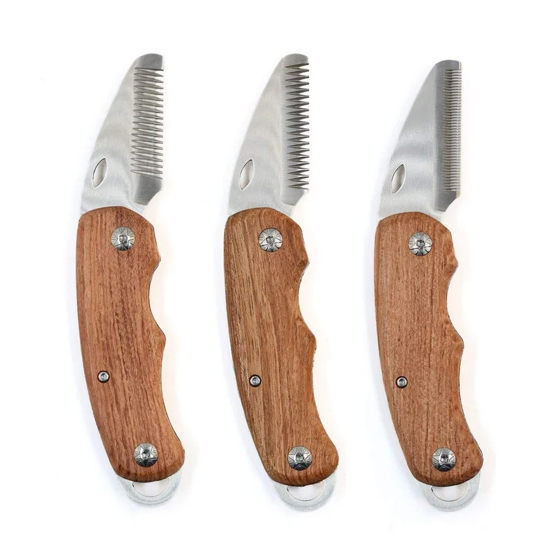 Folding Walnut Dog Stripping Knife