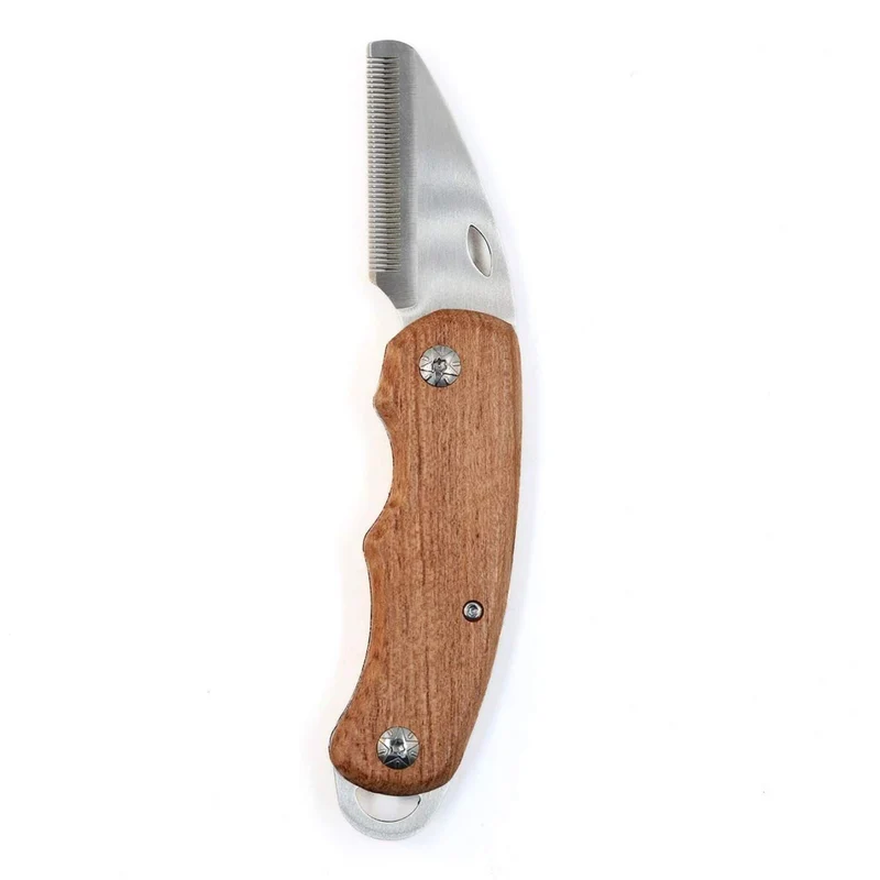 Folding Walnut Dog Stripping Knife