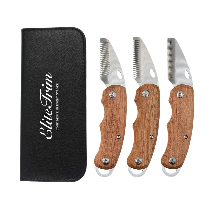 Folding Walnut Dog Stripping Knife