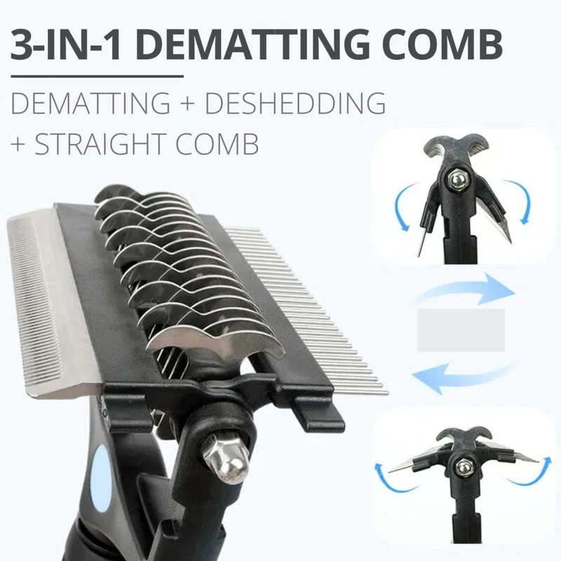 3-in-1 Dog Brush | Deshedding & Dematting