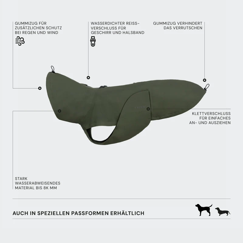 Hunderegenmantel Dublin 2.0 Dark Olive