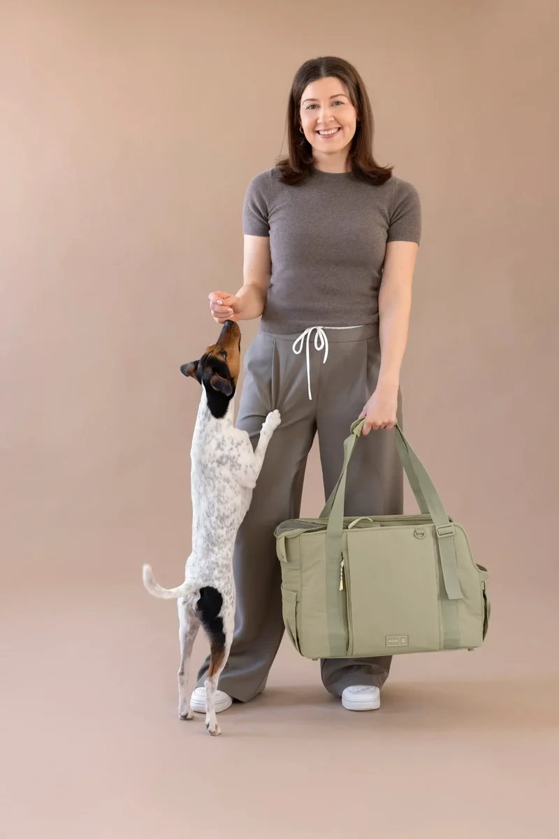 Palopa HUNDETASCHE CRINKLED - WEDA, PALE OLIVE