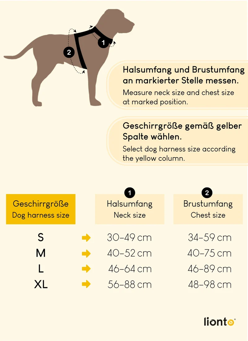 Hundegeschirr gepolstert und reflektierend