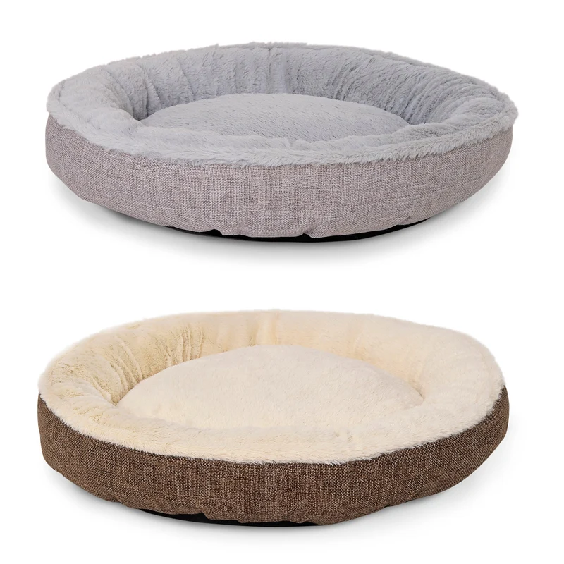 Katzenbett mit Plüsch in Donutform