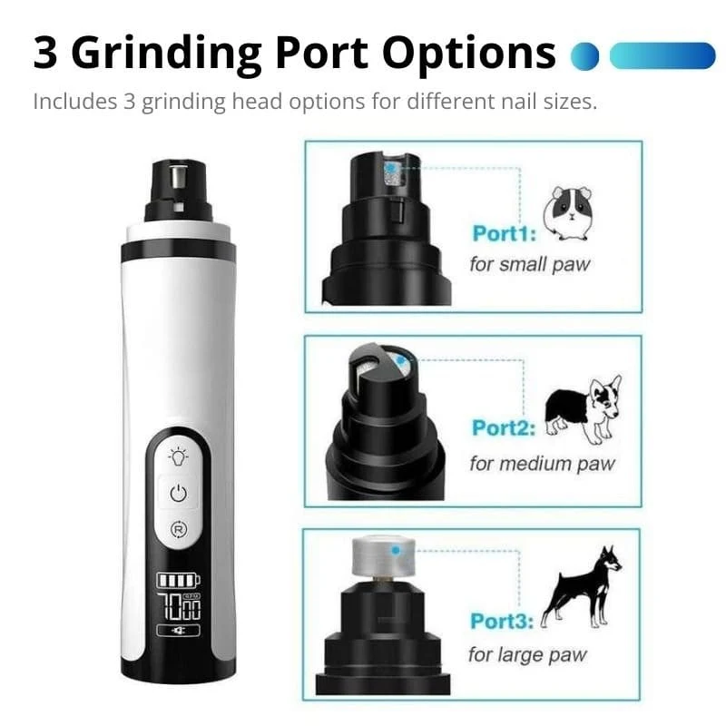 Dog Nail Grinder | Dual LED Lights | 3-Speed
