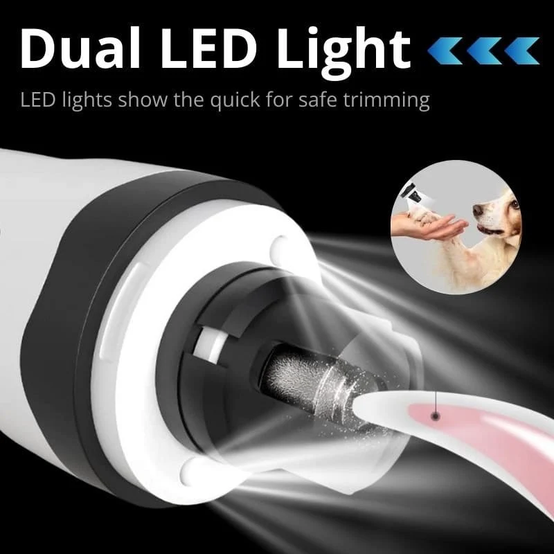 Dog Nail Grinder | Dual LED Lights | 2-Speed