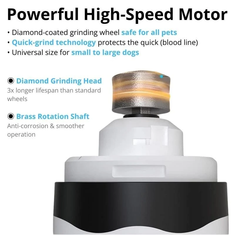 Dog Nail Grinder | Dual LED Lights | 2-Speed