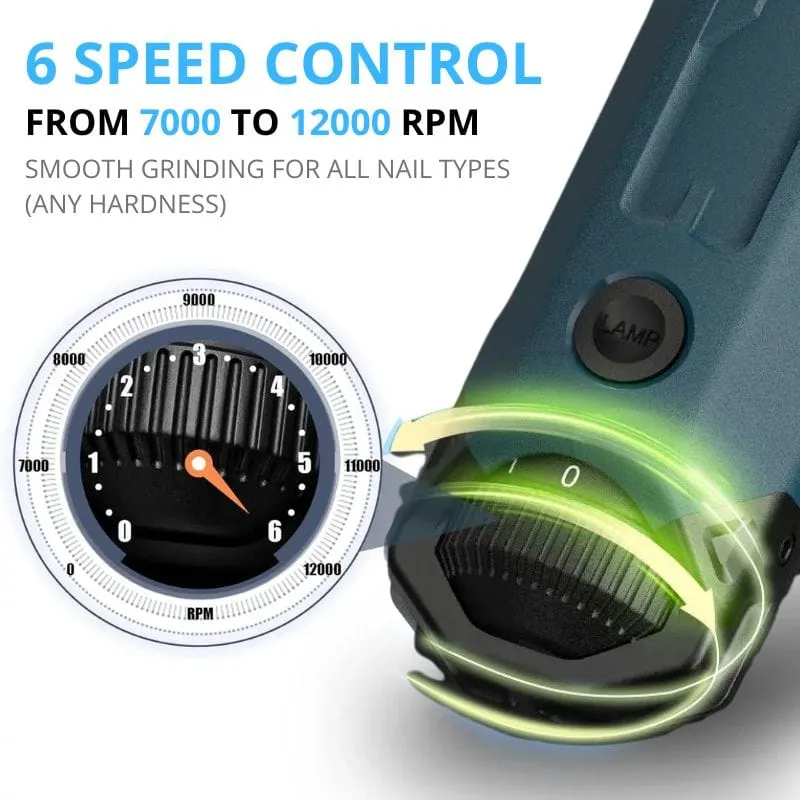 Dog Nail Grinder | Dual LED Lights | 6-Speed