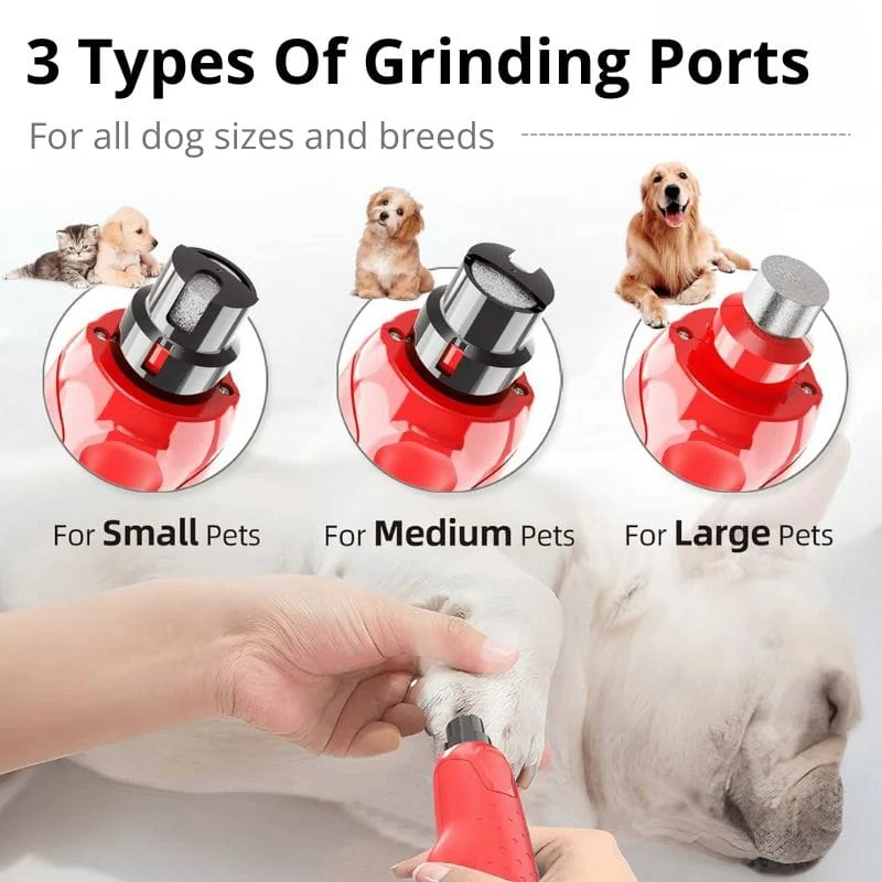 Dog Nail Grinder Pro | Dual LED Lights | 6-Speed
