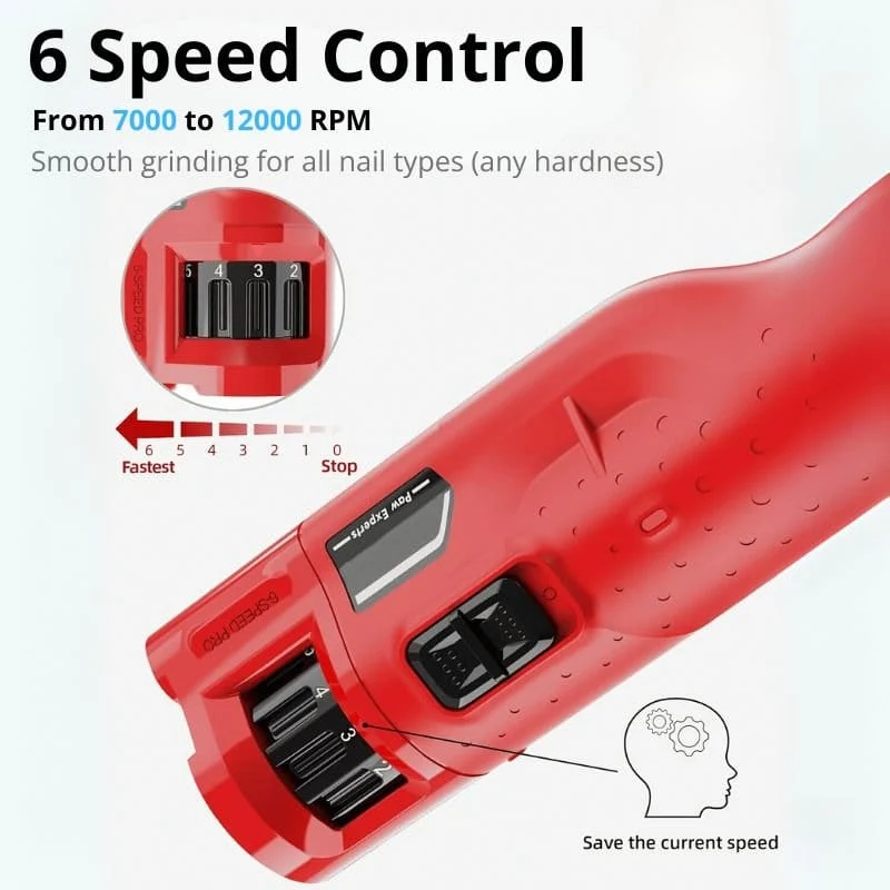 Dog Nail Grinder Pro | Dual LED Lights | 6-Speed