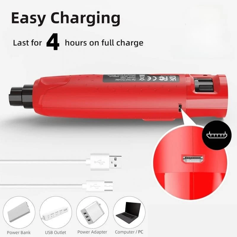 Dog Nail Grinder Pro | Dual LED Lights | 6-Speed