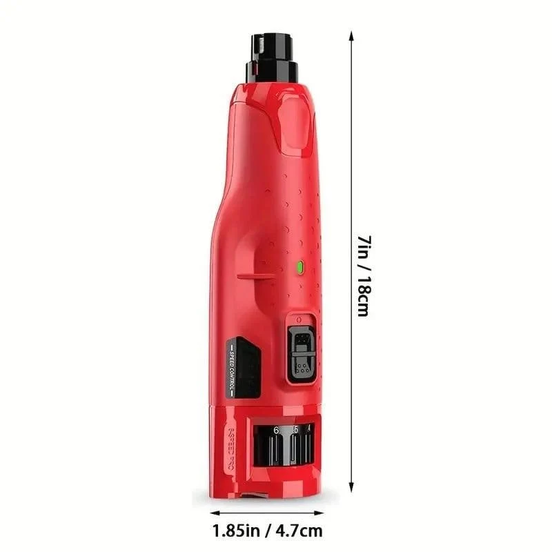 Dog Nail Grinder Pro | Dual LED Lights | 6-Speed