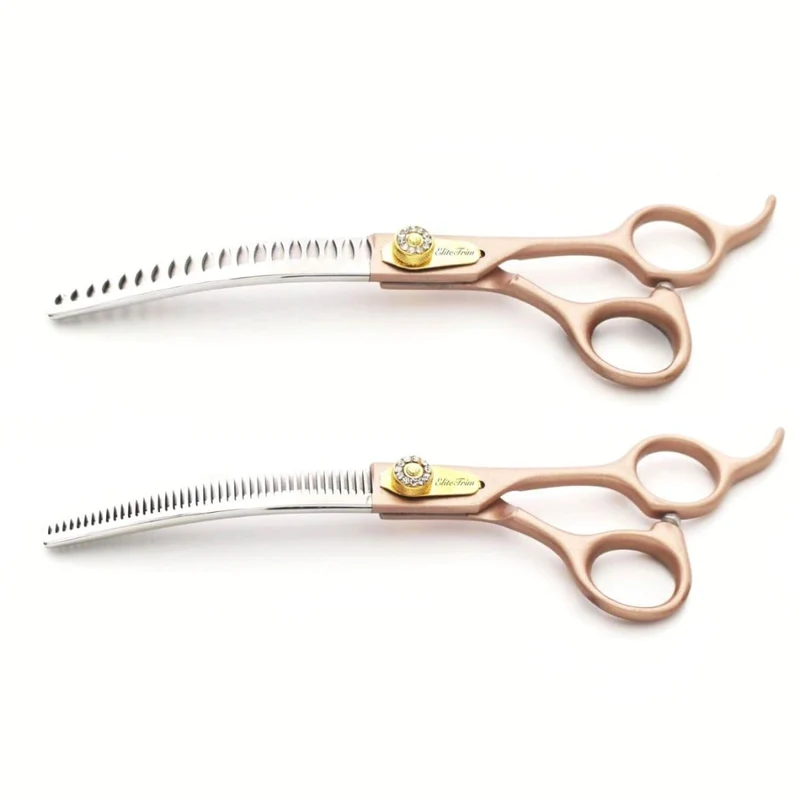 Rose Gold Elite™ | 7.0" Curved Shears