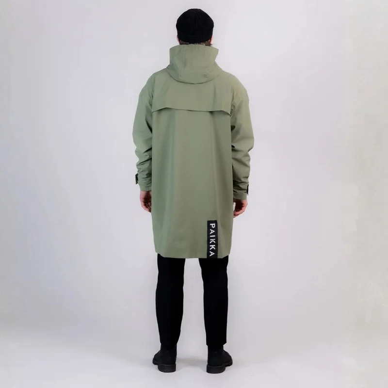 Vollreflektierender Regenmantel Sade Olive