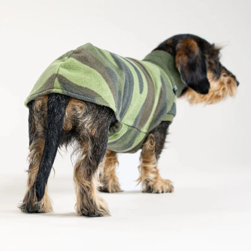 Fleece Shirt für Dackel Camouflage