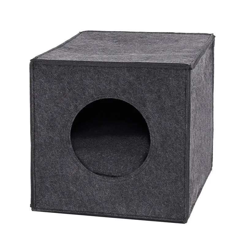 Katzenhöhle aus Filz fürs Regal