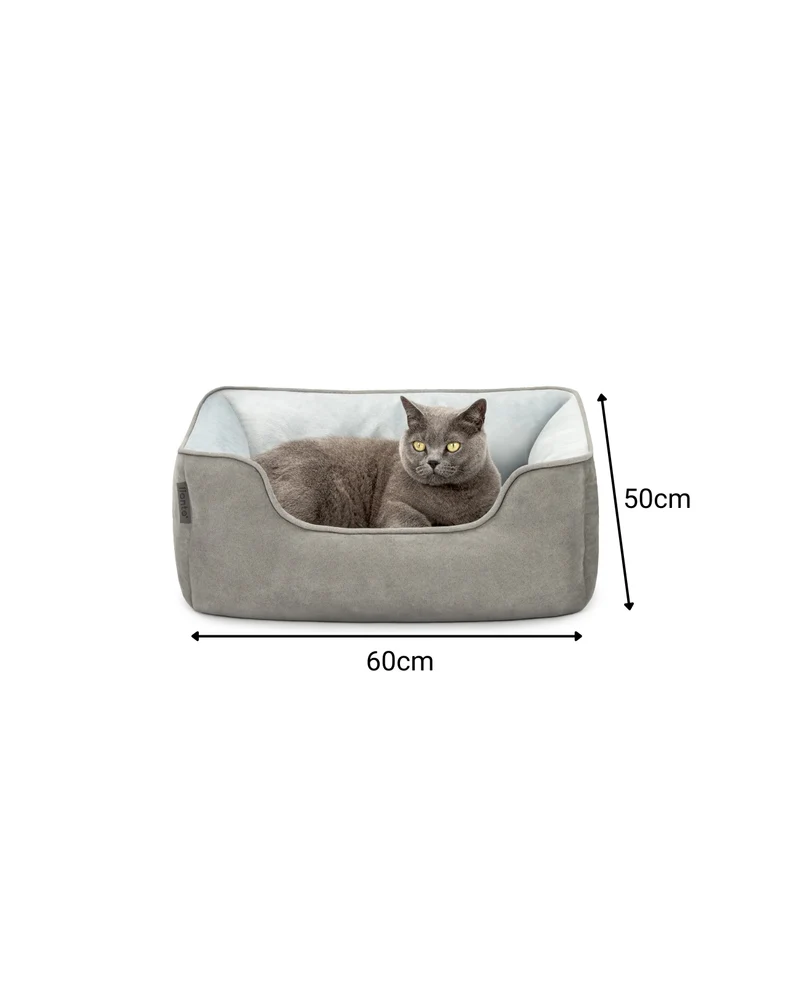 2-in-1 Katzenbett in Wildlederoptik