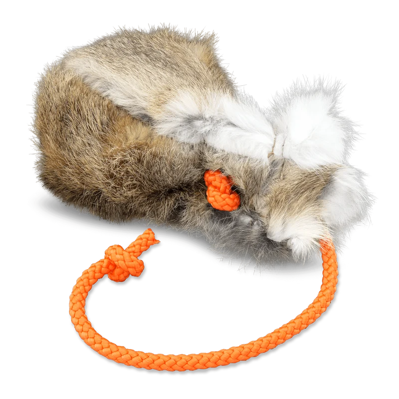 Dummyball, mit Kaninchenfell