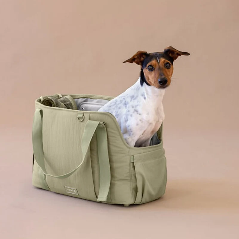 Hundetragetasche Weda Crinkled Pale Olive