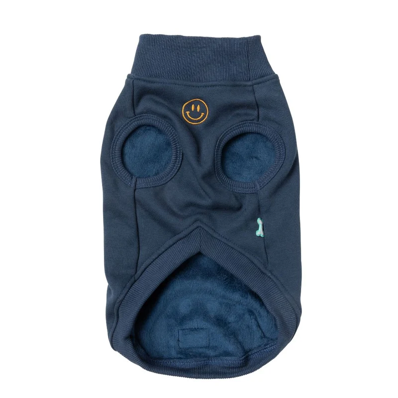 Hundepullover Sweater Smiley Navy