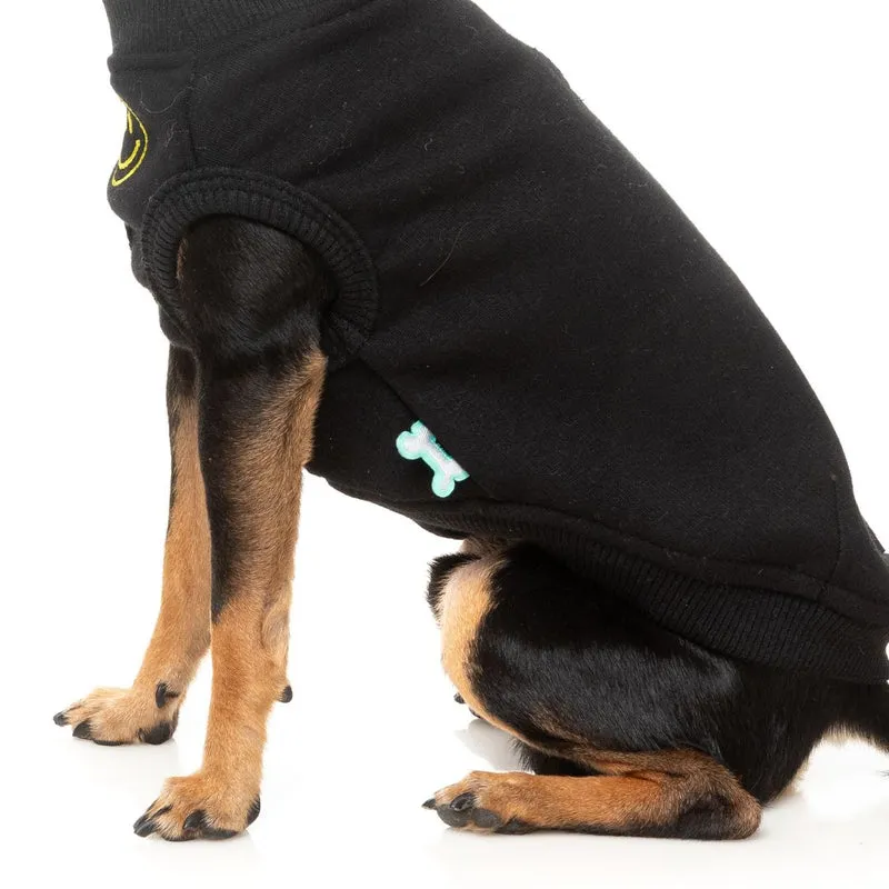 Hundepullover Sweater Smiley Black