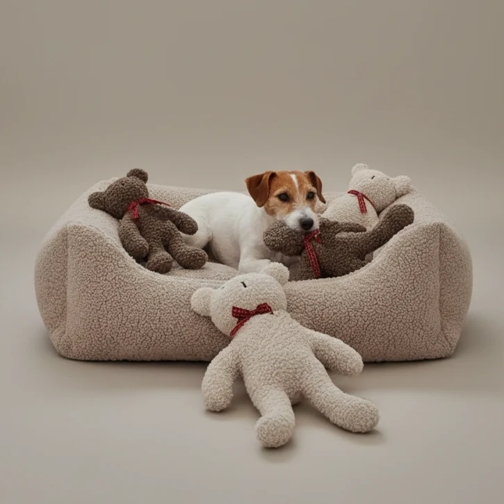 Hundespielzeug Plüschteddy Charly Gravel