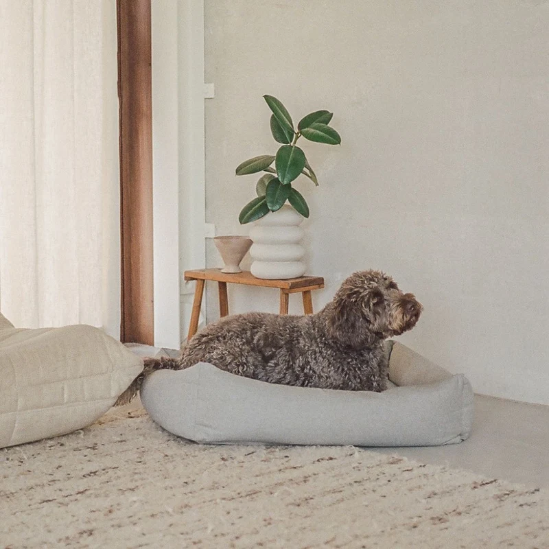 Hundebett Sleepy Deluxe Tweed Grey