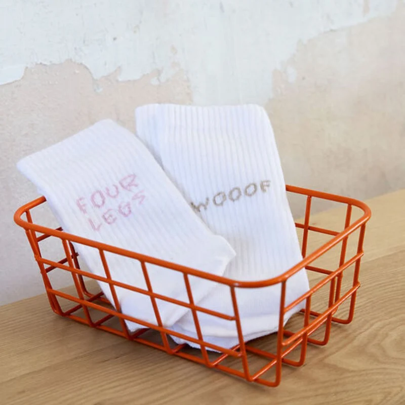 Tennissocken Lettering Lemon/Orchid