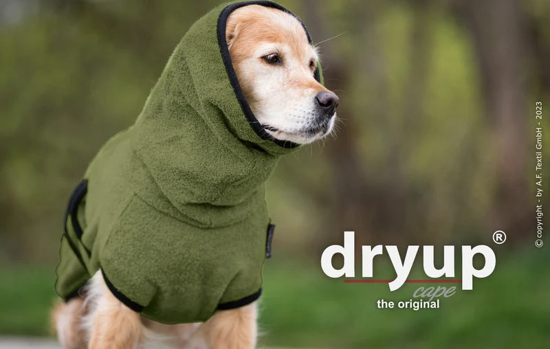 Dryup Cape Hundebademantel Moos