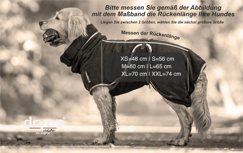 Dryup Cape Hundebademantel Coffee