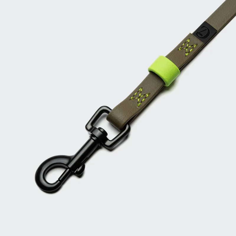 Schleppleine BioThane Ipanema Olive-Neongrün