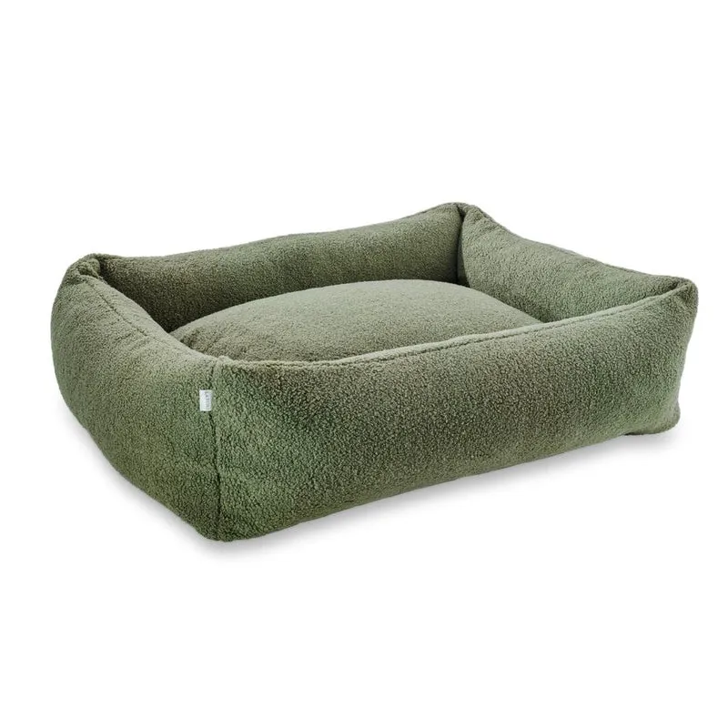 Hundebett Teddy Bouclé Ortho oder Classic Green