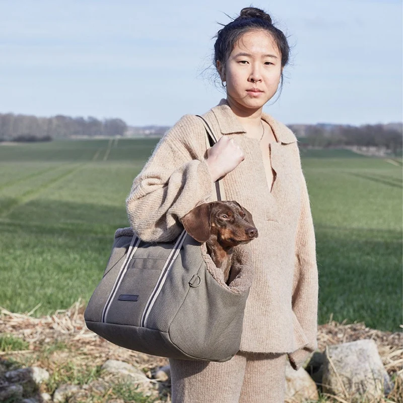 Hundetasche Lucca Canvas Sand