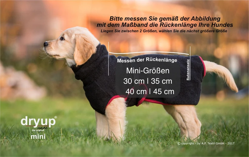 Dryup Cape Hundebademantel Mini Red Pepper