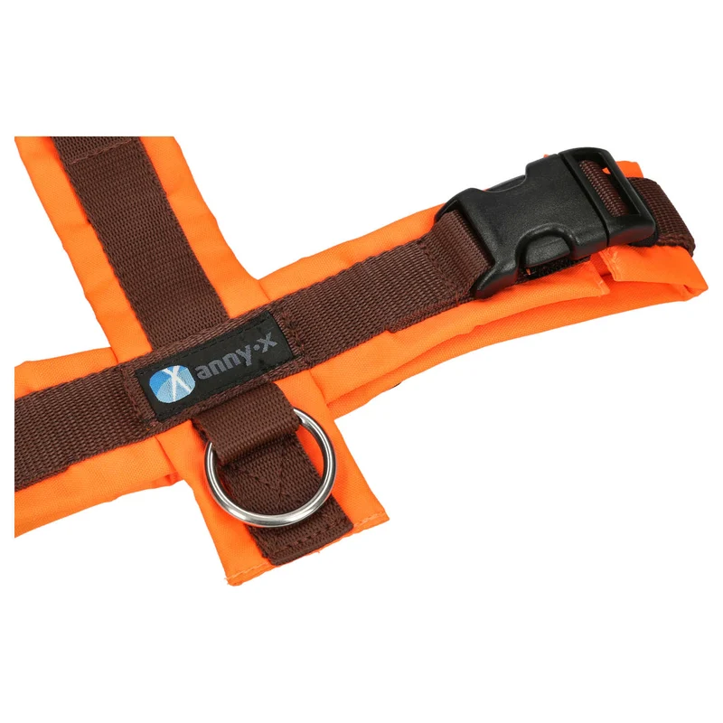 Hundegeschirr PROTECT Leuchtorange/Braun