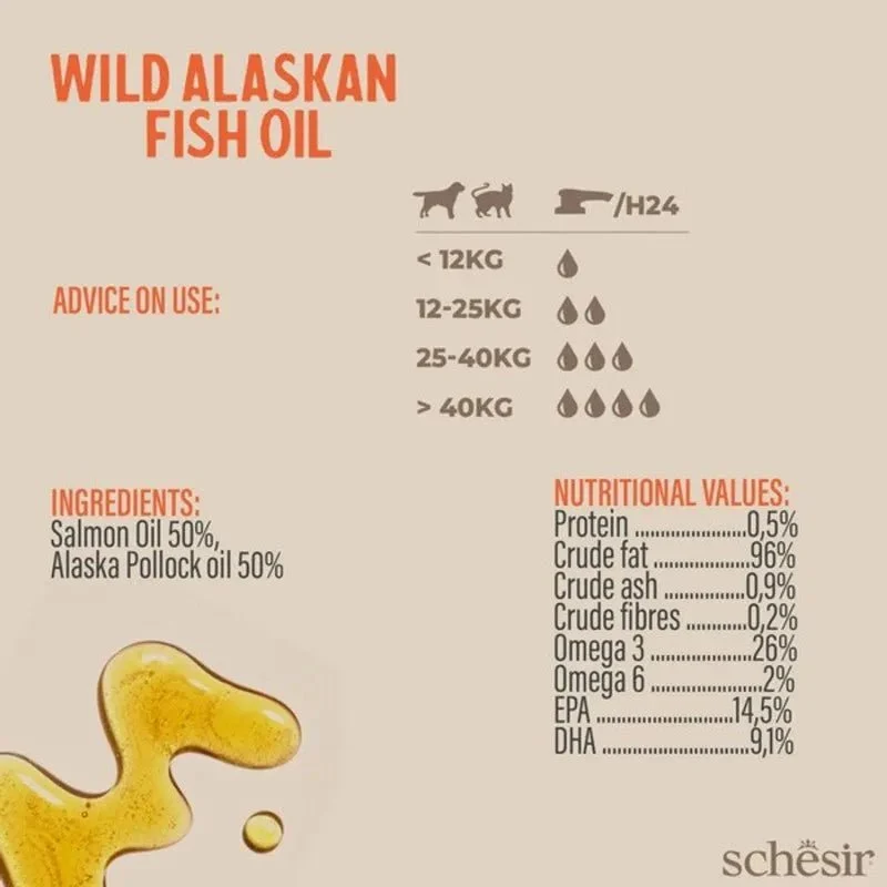 SCHESIR ÓLEO PEIXE WILD ALASKAN — Óleo de Peixe Selvagem 250ml