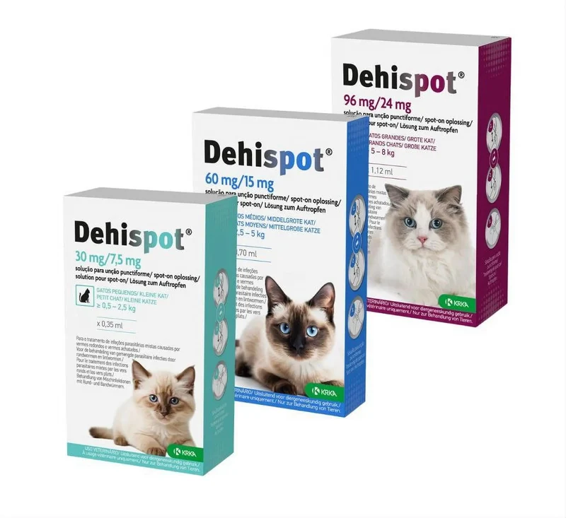 Pipeta Dehispot - Desparasitação parasitas INTERNOS para gatinho e gato (Desparasitação interna gato)