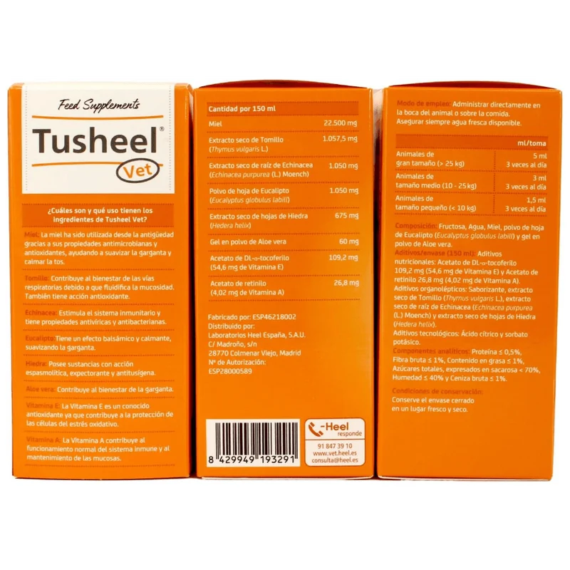Xarope para Tosse em Cães e Gatos | Tusheel Vet 150ml | Heel