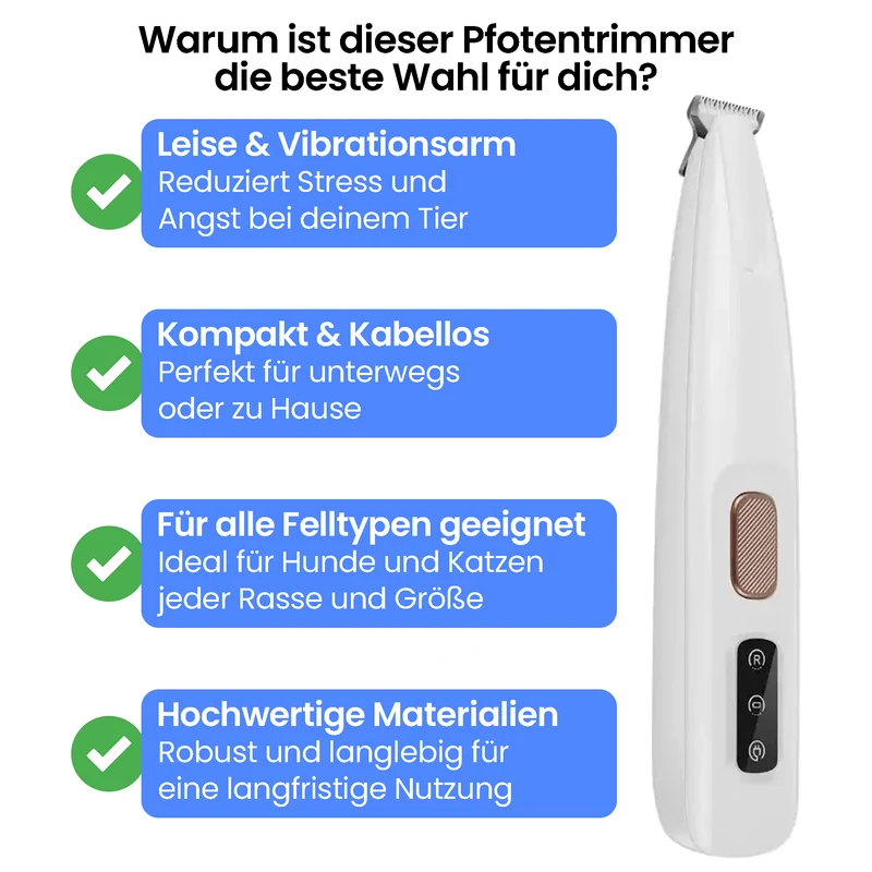 Fellnasenstube® Pfotentrimmer für Hunde & Katzen