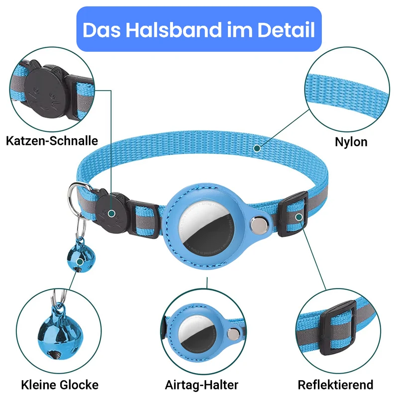 GPS Katzenhalsband - AirTag-kompatibel