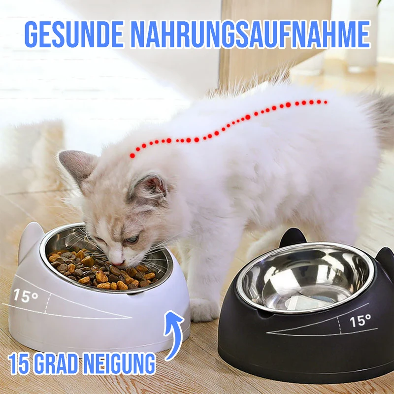 Anti-Erbrechen Fressnapf mit 15 Grad Neigung
