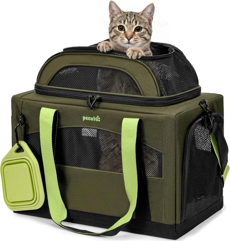 Transportador Expansível para Gatos – Aprovado por Companhias Aéreas | Extensão Superior | 42×28×23 cm