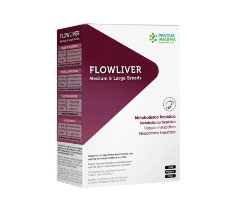 Flowliver | Suplemento Hepático para Cães | 30 Comprimidos