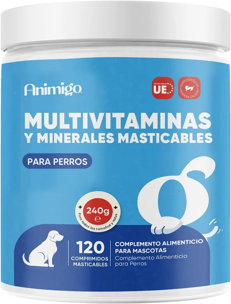 Animigo Multivitaminas para Cães | 120 Biscoitos Mastigáveis