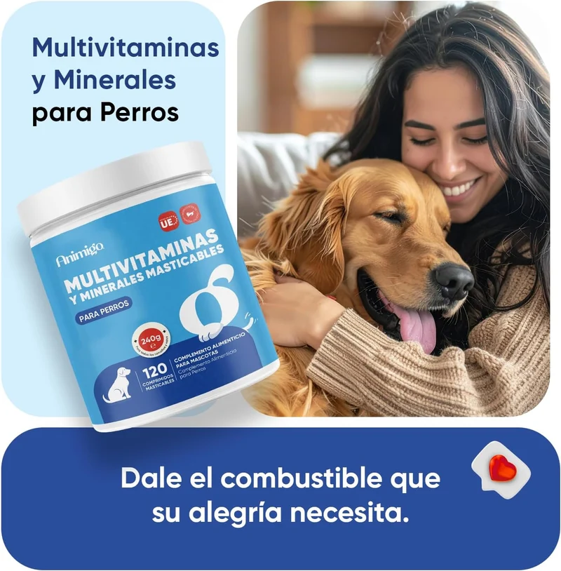 Animigo Multivitaminas para Cães | 120 Biscoitos Mastigáveis