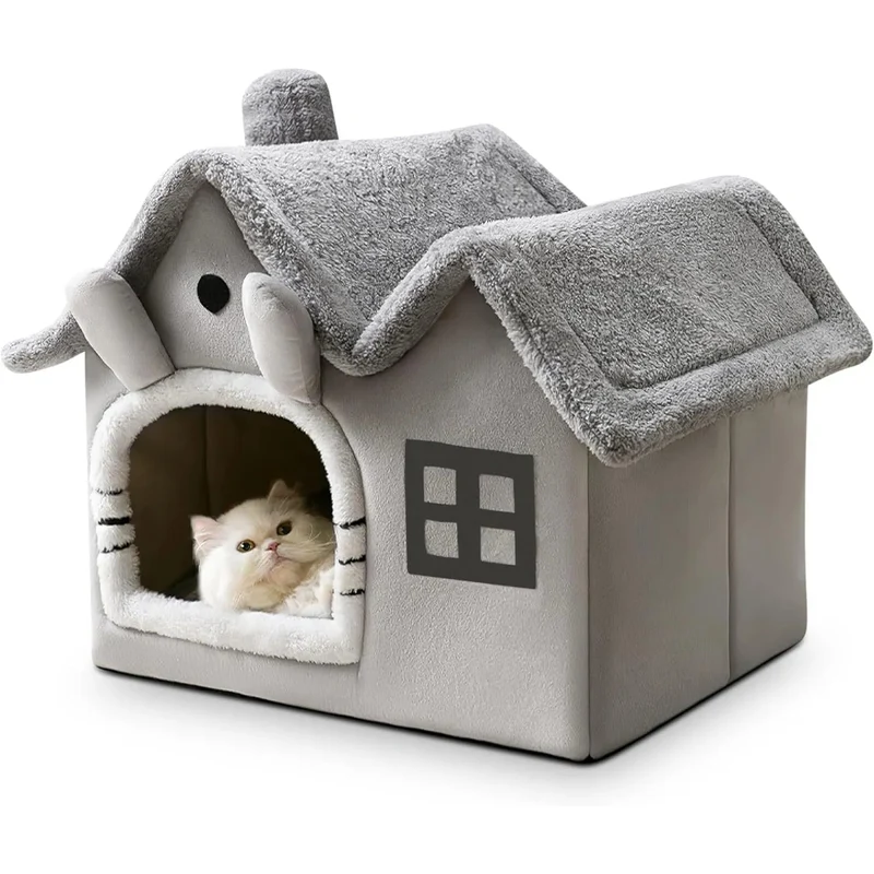 Cama Gruta / Casota para cães pequenos e gatos, quente, lavável