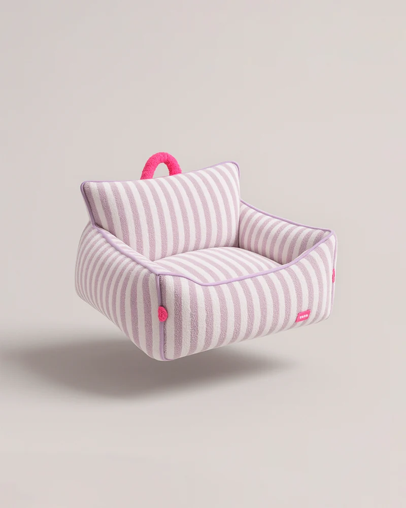Sofa purple stripes