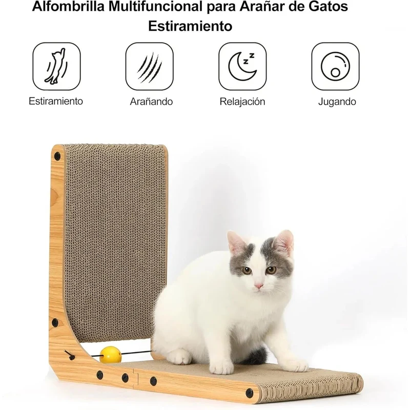 Arranhador / Raspador para gatos em forma de L