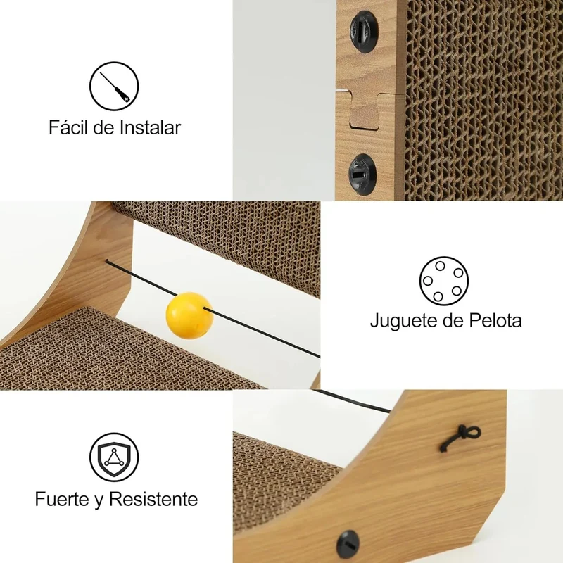 Arranhador / Raspador para gatos em forma de L
