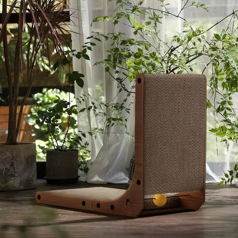 Arranhador / Raspador para gatos em forma de L